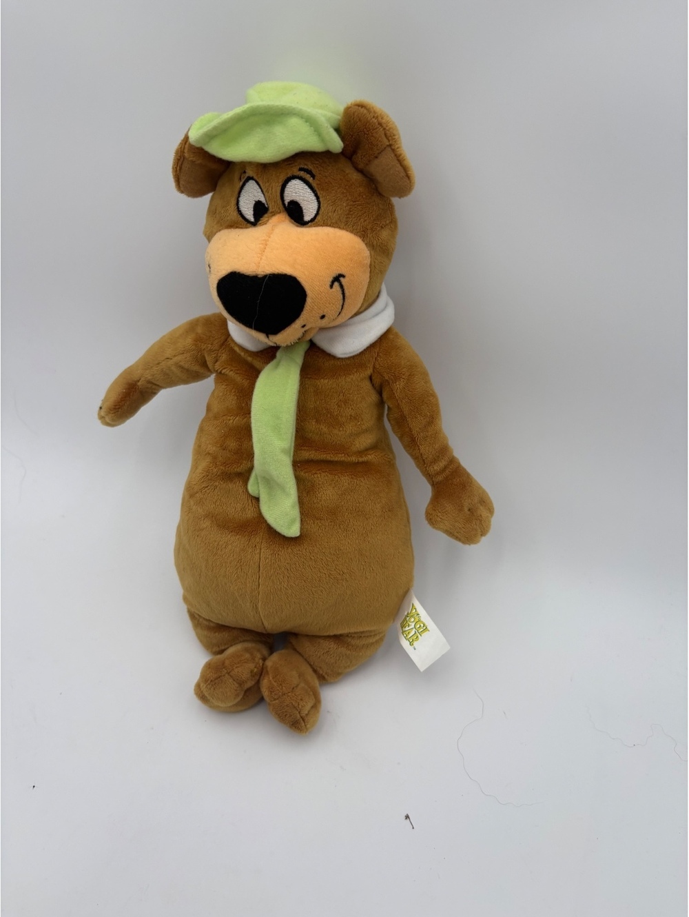 Yogi Bear Hanna Barbara 10” Plush Stuffed Toy with Green Hat and Tie - Picture 3 of 7